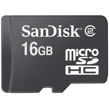 SanDisk 16GB microSDHC with Reader