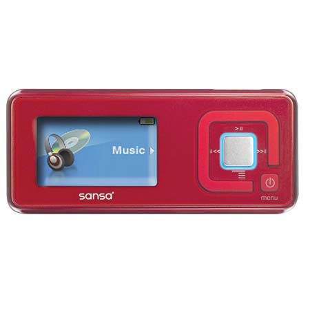 SanDisk Sansa c250 Series 2 GB MP3 Player, Red