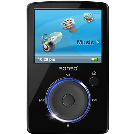 SanDisk Sansa Fuze, 8GB MP3 Player -Black- Refurbished