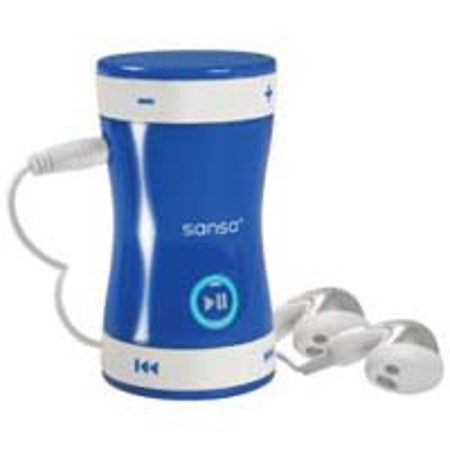 SanDisk Sansa Shaker, MP3 Player with 512mb SD Card & Built-In Speaker, Blue