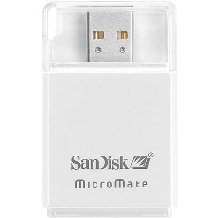 SanDisk MicroMate Card Reader for Secure Digital, and Secure Digital High Capacity Memory Cards, USB Interface.