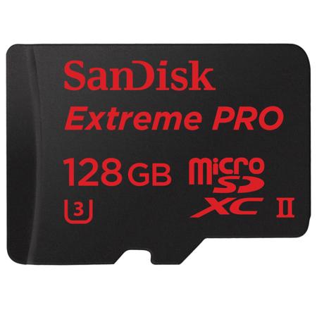 SanDisk 128GB Extreme Pro Class 10, UHS-II U3 microSDXC Memory Card
