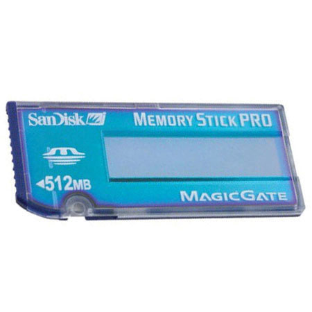 SanDisk 512mb Memory Stick Pro Memory Card.