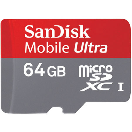SanDisk 64GB Mobile Ultra microSDXC Memory Card with SD Adapter