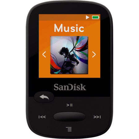 SanDisk Clip Sport Plus 16GB MP3 Player with Bluetooth & FM Radio, Black