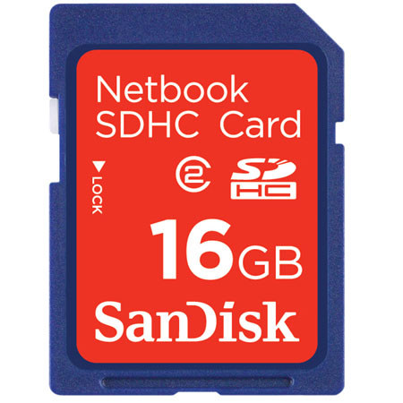 Sandisk 16GB Netbook SDHC Memory Card