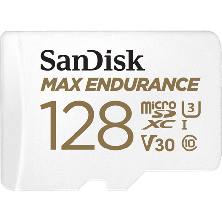 SanDisk MAX ENDURANCE 128GB Class 10 UHS-I U3 microSDXC Memory Card