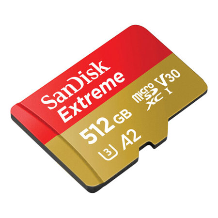 SanDisk Extreme 512GB UHS-I U3 microSDXC Memory Card with SD