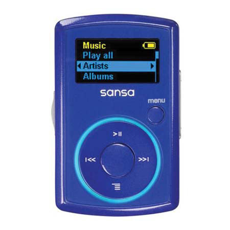 SanDisk Sansa Clip Series 2 GB MP3 Player, Blue