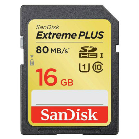 SanDisk 16GB Extreme UHS-I U1 SDHC Memory Card (2 pack)