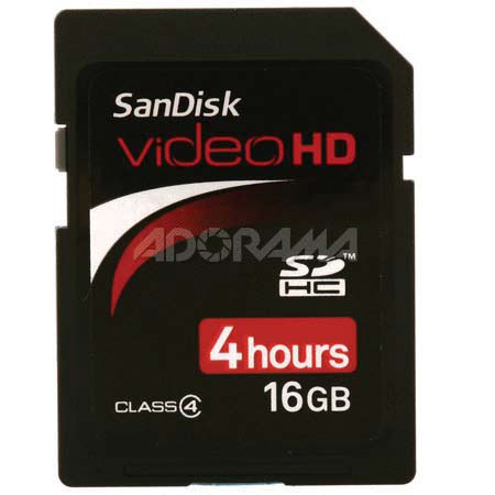 SanDisk 16GB Video HD SDHC Memory Card