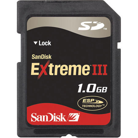SanDisk 1 GB, Extreme III Secure Digital (SD) Memory Card. #SDSDX31024901