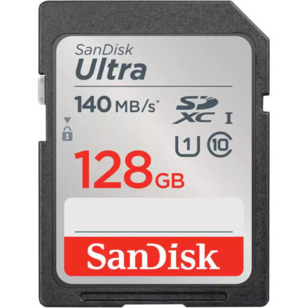 SanDisk 128GB Ultra UHS-I SDXC Memory Card, 140MB/s Read