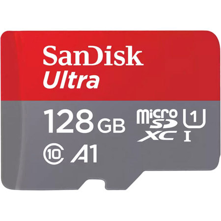 SanDisk Ultra 128GB UHS-I microSDXC Memory Card with SD Adapter