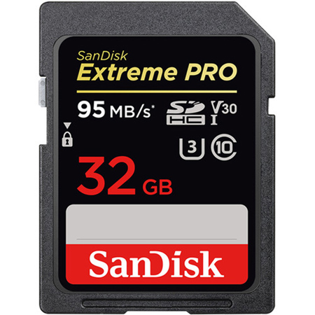 SanDisk 32GB Extreme PRO UHS-I U3 V30 SDHC Memory Card