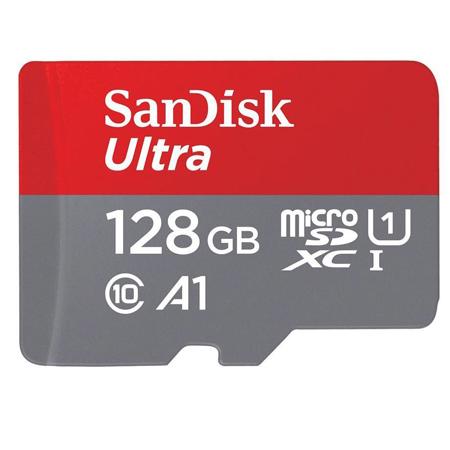 SanDisk Ultra 128GB UHS-I Class10 A1 microSDXC Card with Adapter