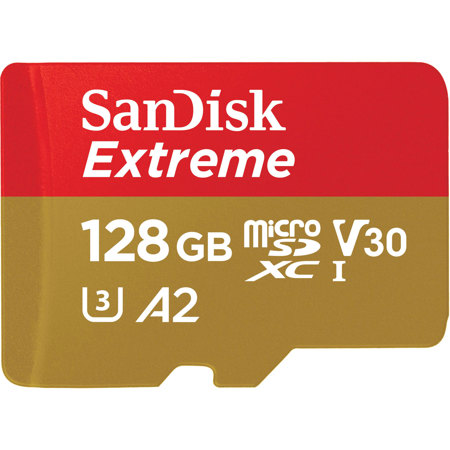 SanDisk Extreme 128GB UHS-I U3 microSDXC Memory Card for Mobile Gaming
