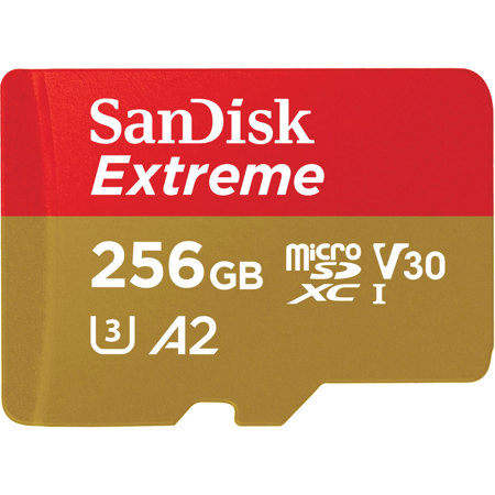 SanDisk Extreme 256GB UHS-I U3 microSDXC Memory Card for Mobile Gaming