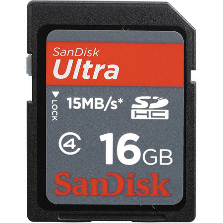 SanDisk 3XSDSDRH016GA11, Ultra Secure SDHC Memory Card