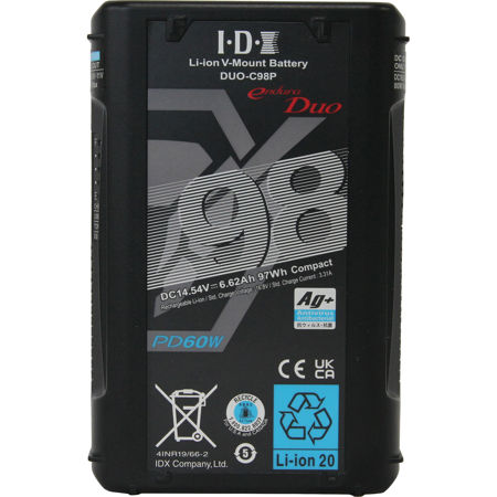 IDX DUO-C98P 97Wh 14.54V V-Mount High-Load Li-Ion Battery w/2x D-Tap, USB-C PD