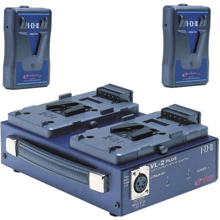 IDX Endura 50 Lithium-Ion Starter Kit with One VL-2Plus Charger, Two E-50 Endura Batteries and 1 Power Supply Cable.