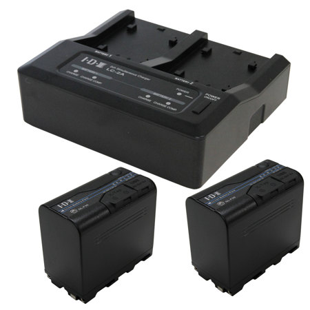 IDX 2x PRO SL-F50 Extra High Capacity Batteries, Bundle w/IDX LC-2A Charger