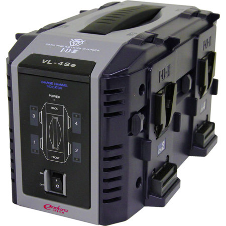 IDX VL-4SE 4-Channel Simultaneous V-Mount Li-Ion Charger