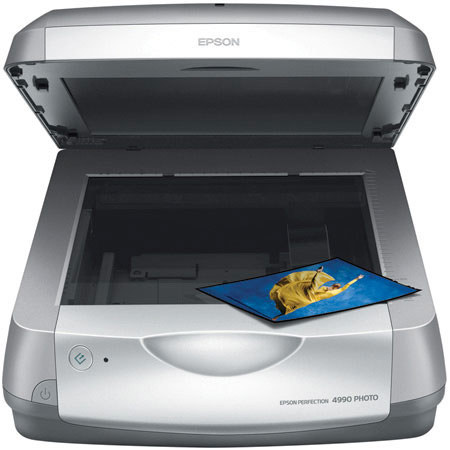 Epson Perfection 4990 Photo Flatbed Scanner, 4800x9600 dpi, 48 bit, Built-in 8x10" Transparency Unit, USB 2.0 & FireWire