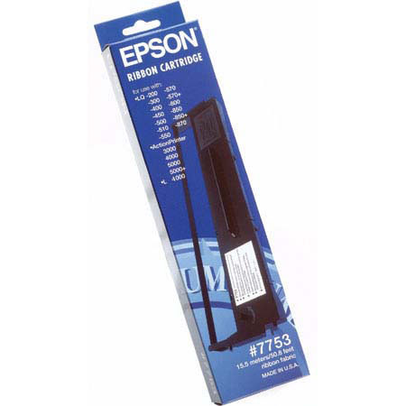 Epson Black Fabric Ribbon Cartridge, 24 Pin Narrow