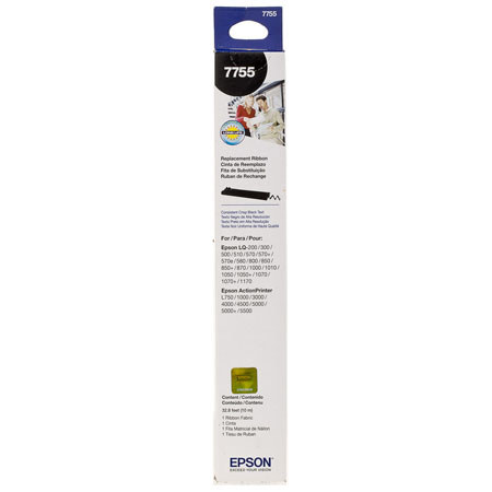 Epson Black Printer Ribbon for 7753 / 7754 Series Replacement Pack #7755