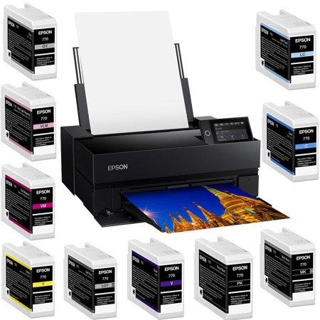 Epson SureColor P700 13" Wide Format Wireless Inkjet Photo Printer, Bundle with Color Ink Pack