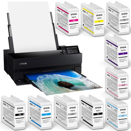 Epson SureColor P900 17" Wide Format Wireless Inkjet Photo Printer, Bundle with Color Ink Pack
