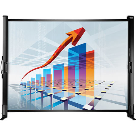 Epson ES1000 45.35 x 34.5" Portable Tabletop Projection Screen, Black