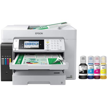 Epson EcoTank Pro ET-16650 Wide-Format Wireless All-in-One Supertank Inkjet Printer, 25 ppm Black & Color, 500 Sheet