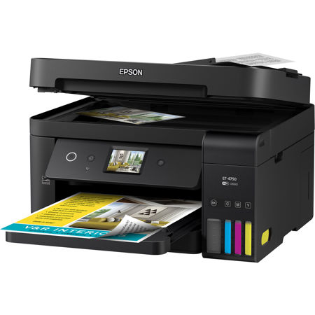 Epson WorkForce EcoTank ET-4750 Wireless Color AIO Inkjet Printer - Refurbished