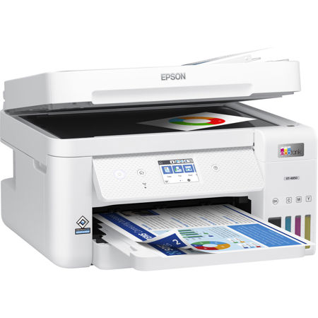 Epson EcoTank ET-4850 Wireless Duplex All-In-One Cartridge-Free Supertank Color Inkjet Printer, 15.5ppm