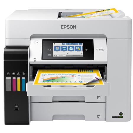 Epson EcoTank Pro ET-5880 AIO Cartridge-Free Inkjet Printer with PCL Support