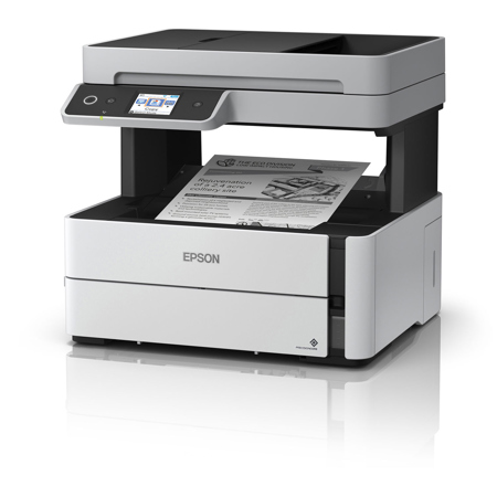 Epson EcoTank ET-M3170 Wireless Monochrome All-in-One Supertank Inkjet Printer, 20ppm Black - Print, Copy, Scan, Fax