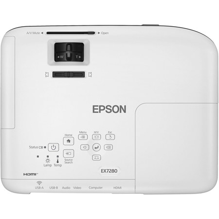 EPSON プロジェクター本体 ホワイト Epson Pro EX7280 WXGA 3LCD Projector, White - Refurbished V11HA02020-N