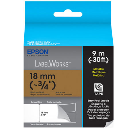 Epson LabelWorks LC-5KBM9 Metallic LC Tape Cartridge
