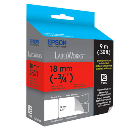 Epson LabelWorks LC-5RBW9 Adhesive LC Tape Cartridge