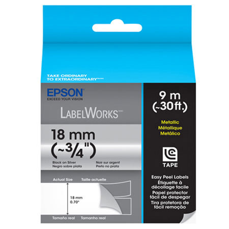 Epson LabelWorks LC-5SBM9 Metallic LC Tape Cartridge
