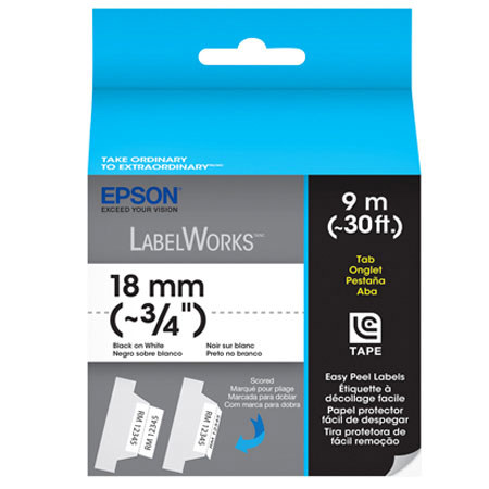 Epson LabelWorks LC-5WBD9 Folder Tab LC Tape Cartridge