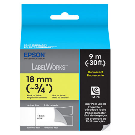 Epson LabelWorks LC-5YBF9 Fluorescent LC Tape Cartridge