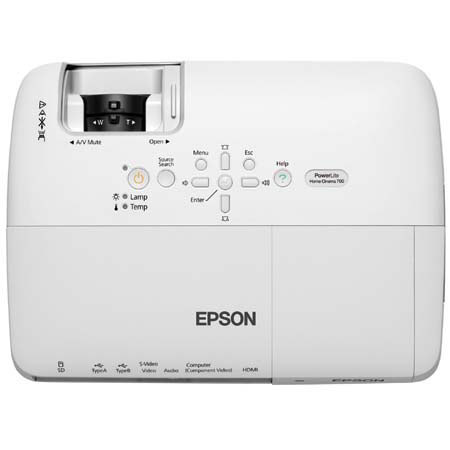 Epson PowerLite 700 Home Cinema LCD Projector, 2000 Lumens, 1280 x 800 Resolution