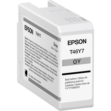 Epson T46Y UltraChrome PRO10 Gray Ink Cartridge for SureColor P900, 50ml