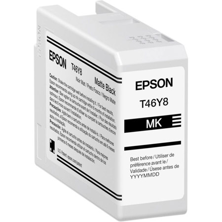 Epson T46Y UltraChrome PRO10 Matte Black Ink Cartridge for SureColor P900, 50ml