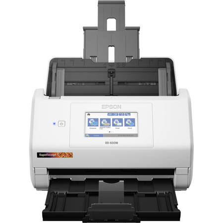 Epson RapidReceipt RR-600W Wireless Duplex Touchscreen Desktop Receipt and Color Document Scanner - Refurbished