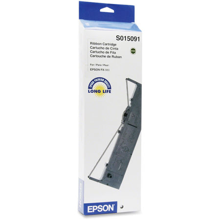 Epson S015091 Ribbon Cartridge for FX-980, Black Fabric
