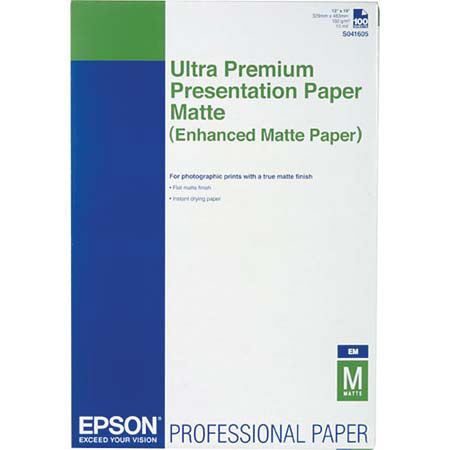 Epson Enhanced Matte Photo Paper (13x19), 100 Sheets S041605